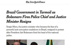 Imprensa internacional repercute demissão de Moro do governo Bolsonaro
