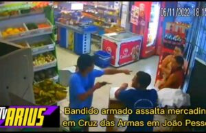 Suspeito armado assalta mercadinho em Cruz das Armas, em João Pessoa