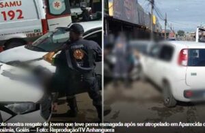 Ciclista tem perna esmagada por carros durante briga de trânsito com motorista de app