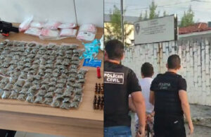 Polícia prende traficante envolvido em arremesso de drogas na Colônia Penal de Sousa, Sertão da PB