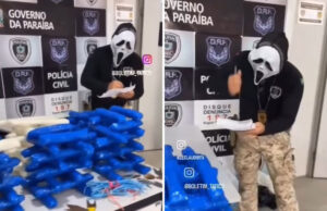 Polícia Civil afasta policial que gravou vídeo com máscara reproduzindo meme