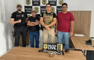 Polícia Civil apreende armas de fogo em posse de homem, em ação realizada na região de Pombal