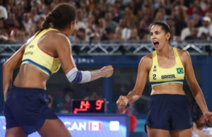 Ana Patrícia e Duda vencem dupla canadense e conquistam medalha de ouro no vôlei de praia nos Jogos Olímpicos de Paris